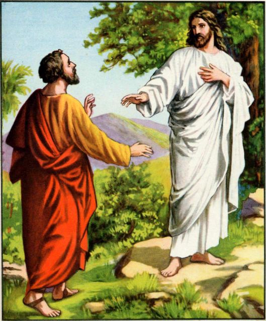 Jesús y Pedro