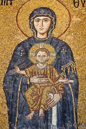 María, mosaico de Santa Sofía, Constantinopla