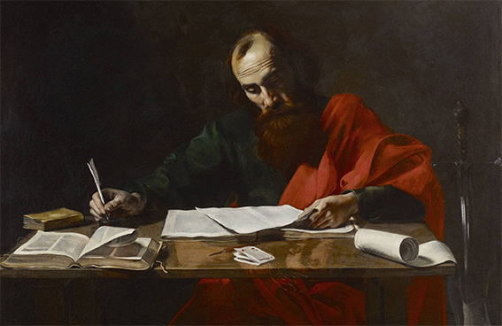 San Pablo escribiendo