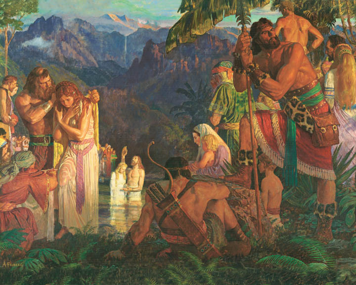 Jesús bautizando en América