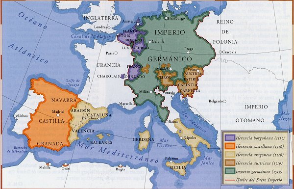 Territorios europeos de Carlos V