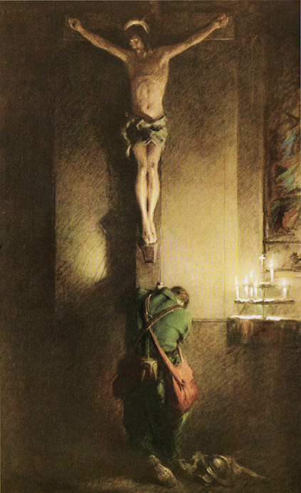Soldado ante crucifijo