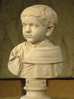 busto romano de niño