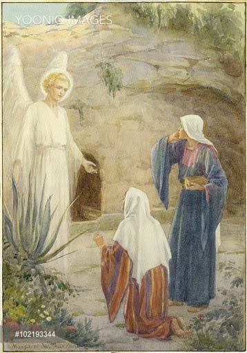 El ángel y las mujeres en el sepulcro