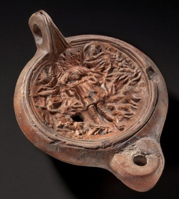 Lámpara del Buen Pastor siglo III