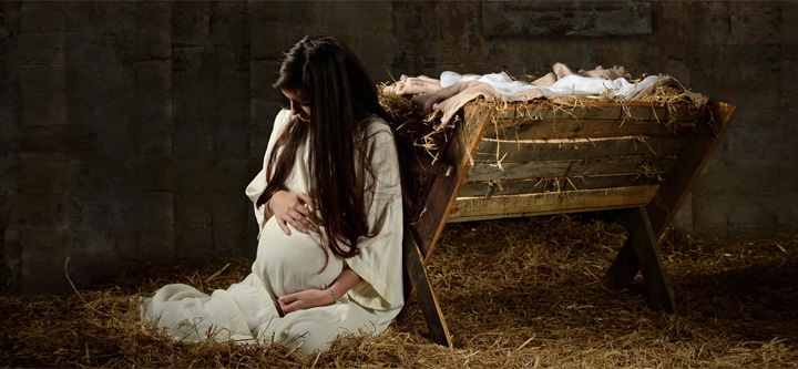 María a punto de dar a luz