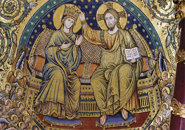 El rey Jesús coronando a su reina madre