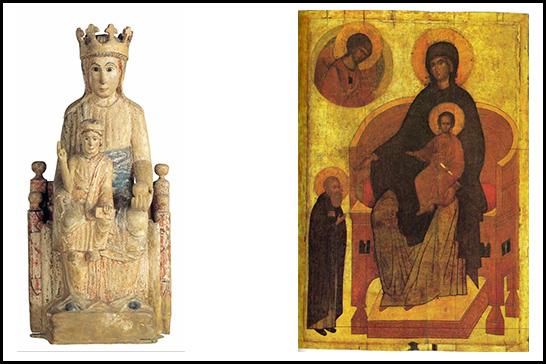 La Virgen entronizada