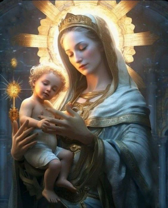 Virgen María y niño